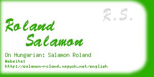 roland salamon business card